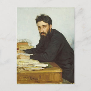 Cartão Postal Ilya Repin - Retrato do escritor Vsevolod Garshin