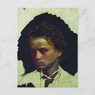 Cartão Postal Ilya Repin- Retrato do escultor Ilya Yakovlevich