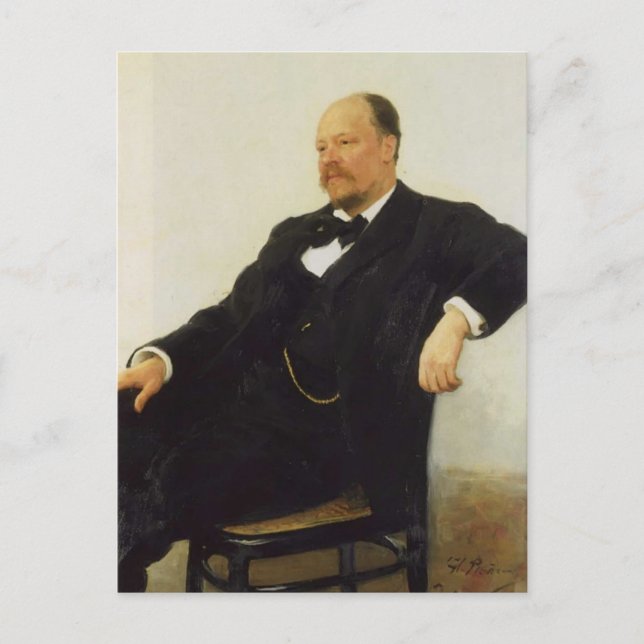 Cartão Postal Ilya Repin-Retrit do compositor Anatoly Lyadov (Frente)