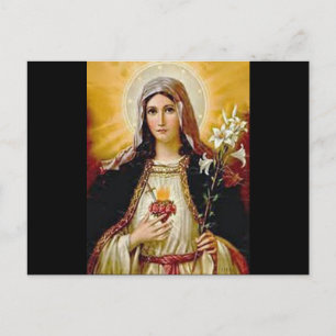 Cartão Postal Imaculado coração de Maria virgem sagrada, mãe