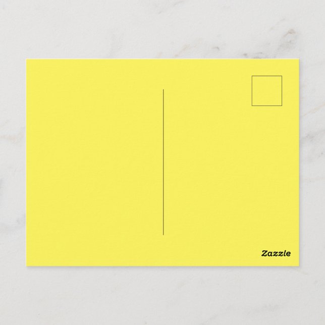 Cartão Postal Imagem Amarela Personalizada - Padrão Perfeito (Verso)