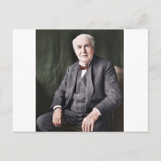 Cartão Postal Imagem colorida de Thomas Edison