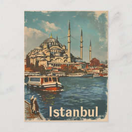 Cartão Postal Imagem da Mesquita Azul de Istambul