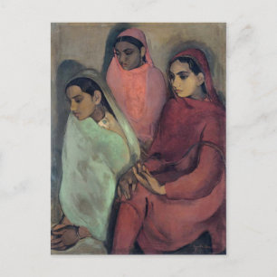 Cartão Postal Imagem de Amrita Sher-Gil, Três Meninas