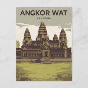 Cartão Postal Imagem de Angkor Wat Cambodja