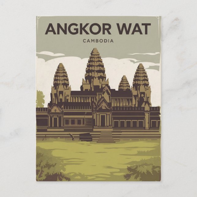 Cartão Postal Imagem de Angkor Wat Cambodja (Frente)