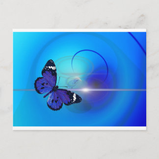 Cartão Postal Imagem de Borboleta Azul
