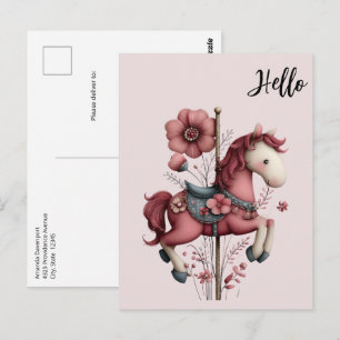 Cartão Postal Imagem de Cavalo de Carrossel Caprichoso
