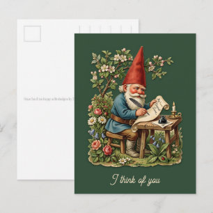 Cartão Postal Imagem de Cicatriz Vintage - GNOMOS DE JARDIM 20
