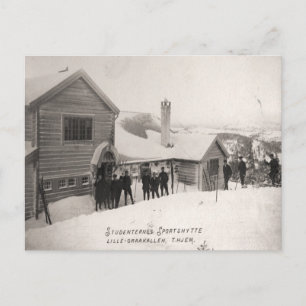 Cartão Postal Imagem de esqui vintage, Centro esportivo estudant