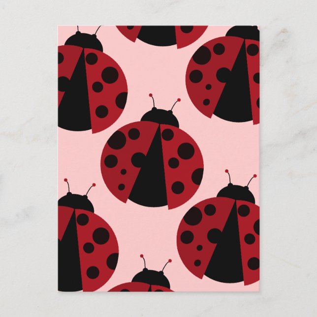Cartão Postal imagem de ladybug (Frente)
