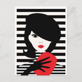 Cartão Postal Imagem de moda de na moda francês da moda da moda