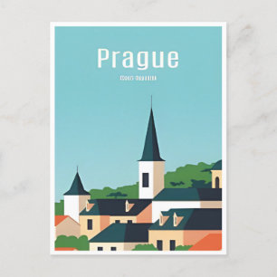 Cartão Postal Imagem de Praga República Checa Viagem Vintage