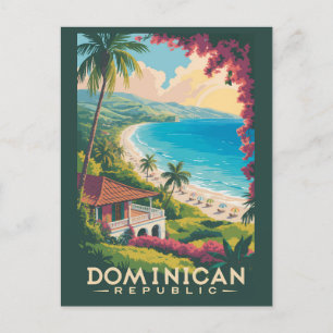 Cartão Postal Imagem de praia da República Dominicana - Viagem A
