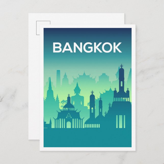 Cartão Postal Imagem de Viagem de Arte de Bangkok na Tailândia (Frente/Verso)