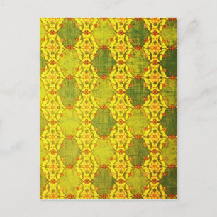 Cartão Postal Imagem Digital Amarela Belo Estilo de Design