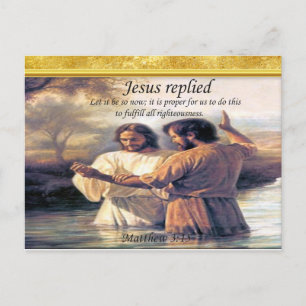 Cartão Postal Imagem do batismo de Jesus Cristo um