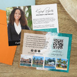 Cartão Postal Imagem do Código QR do gerenciador de propriedades<br><div class="desc">Personalize facilmente os seus próprios cartões de visitas personalizados para a gestão da sua propriedade, aluguéis de férias, serviço de reserva de apartamentos e muito mais! Todas as fotos podem ser substituídas por suas próprias imagens carregadas, incluindo fotos do agente pessoal e fotos de propriedades de exemplo. Este modelo inclui...</div>