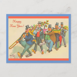 Cartão Postal Imagem do Funny Feliz ano novo Parade Vintage de 1