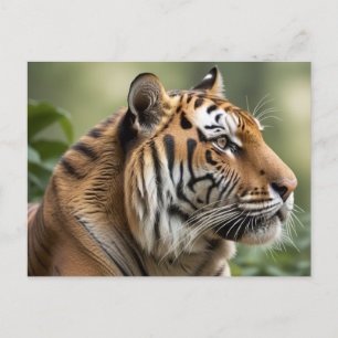 Cartão Postal Imagem do Grande Felino Tigre na Natureza