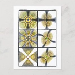 Cartão Postal Imagem do livro de física dos anéis coloridos