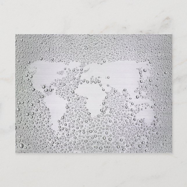 Cartão Postal Imagem do mapa mundial (Frente)