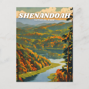 Cartão Postal Imagem do Parque Nacional de Shenandoah, retrorada