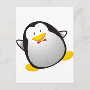 Cartão Postal imagem do pinguim linux tux