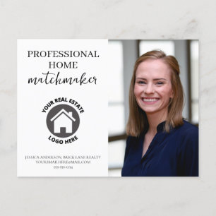 Cartão Postal Imagem do Real Estate de Informações de Contato Pr