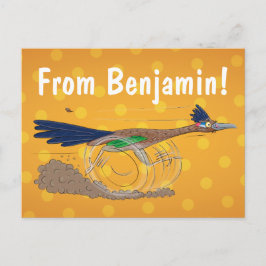 Cartão Postal Imagem engraçada de desenho animado de pássaros