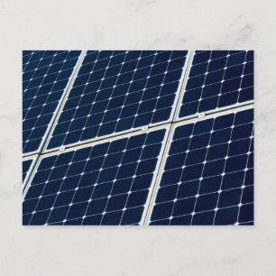 Cartão Postal Imagem engraçada de um painel de energia solar