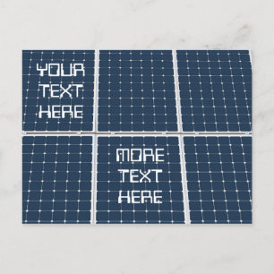Cartão Postal Imagem engraçada de um painel de energia solar