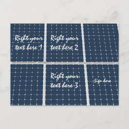 Cartão Postal Imagem engraçada de um painel de energia solar