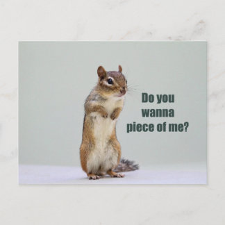 Cartão Postal Imagem engraçada do Chipmunk