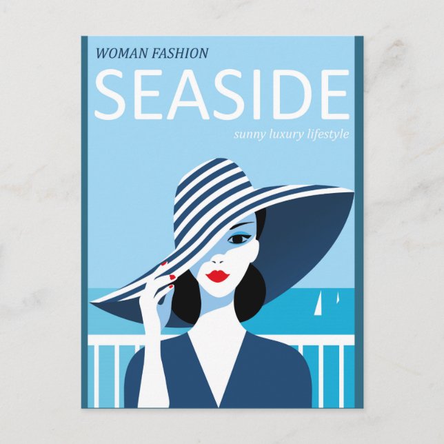 Cartão Postal Imagem moderna da moda da na moda (Frente)