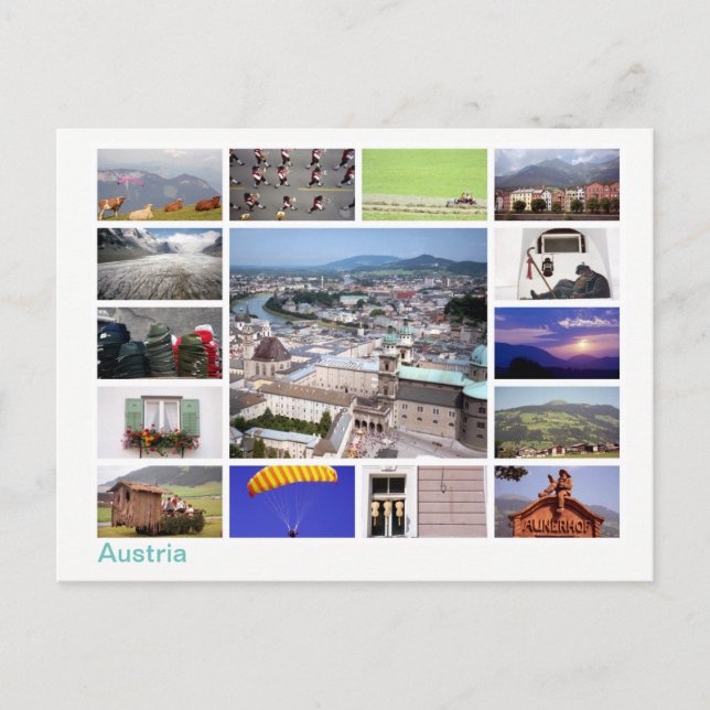 Cartão Postal Imagem múltipla austríaca (Frente)
