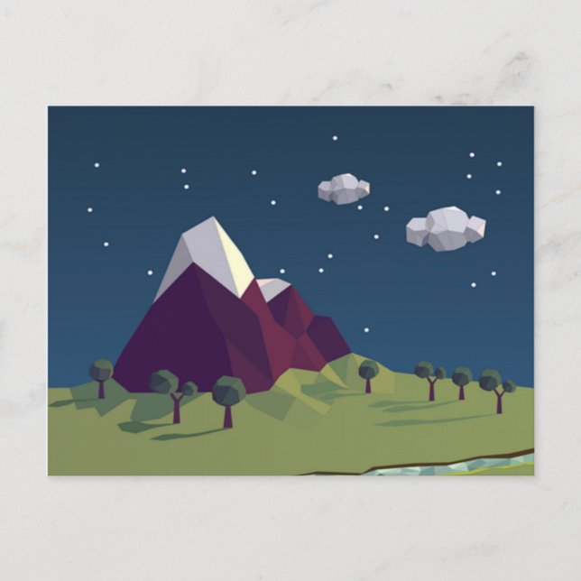 Cartão Postal Imagem noturna estelar (Frente)