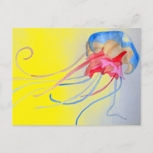 Cartão Postal Imagem original da criatura marinha de águas-viva