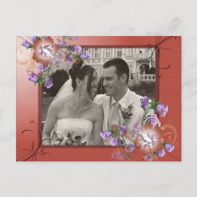 Cartão Postal Imagem Personalizada de Quadro de Flores de Mágulo (Frente)