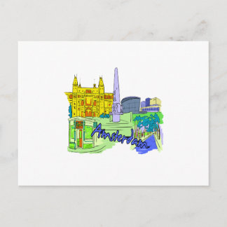 Cartão Postal imagem verde da cidade amesterdã.png