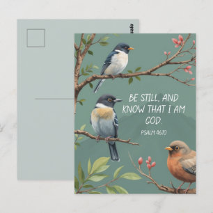 Cartão Postal Imagem Versa Da Bíblia Cristã Psalm 46:10