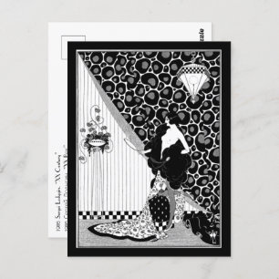 Cartão Postal Imagem Vintage russa de beleza Art Nouveau