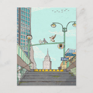 Cartão Postal Imagem Whimsical Metro Stop Manhattan NYC