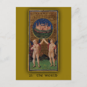 Cartão Postal Imagens da placa Visconti-Sforza Tarot em placas