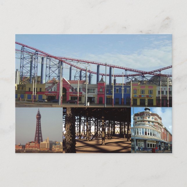 Cartão Postal Imagens do Blackpool 4 (Frente)