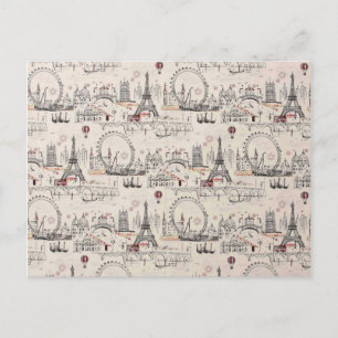 Cartão Postal Imagens Vintage Black & White Europe