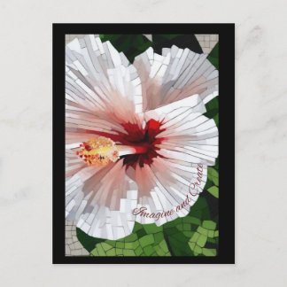 Cartão Postal Imagine and Create Mosaic Flower Postcard