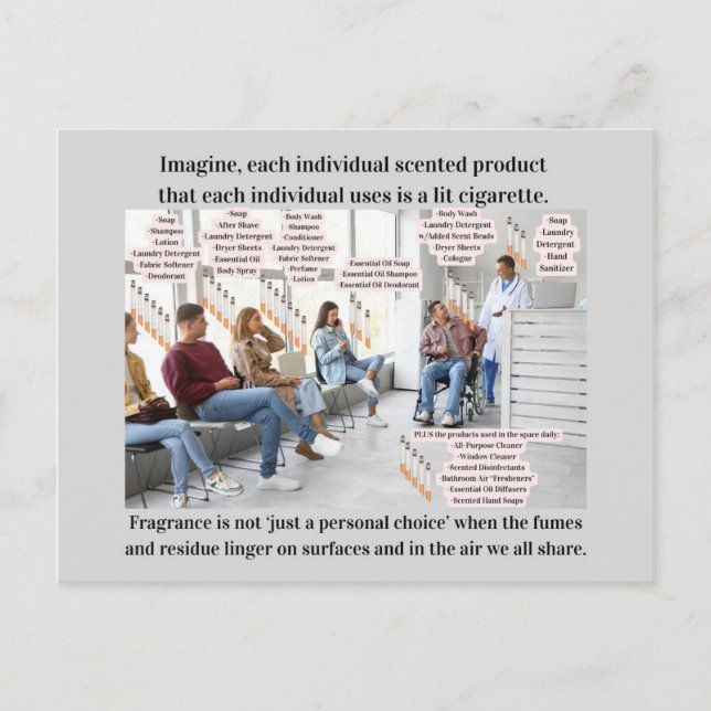 Cartão Postal Imagine If Scented Products Were Lit Cigarettes (Frente)