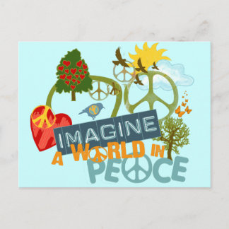 Cartão Postal Imagine um Mundo em Paz