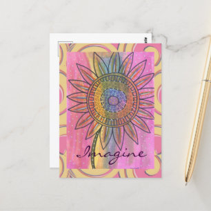Cartão Postal Imaginem a Arte de Aquarela Cortante Corante Corta